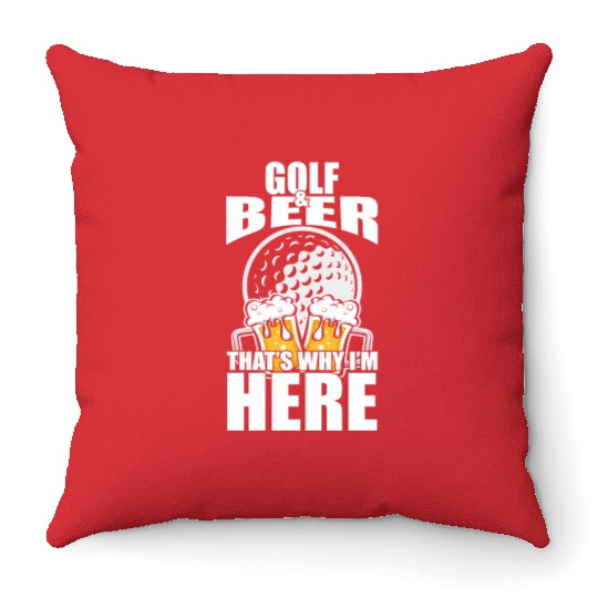 Funny Golf Beer Throw Pillows Funny Picture
