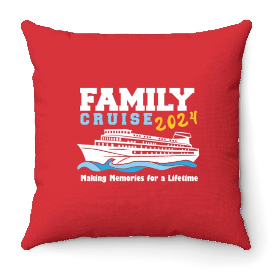 Family Cruise 2024 Cruising Tour Voyage Matching Throw Pillows