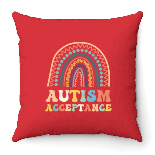 Acceptance Special Education Teacher Funny Throw Pillows