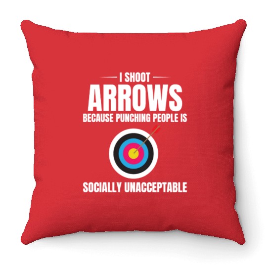 Archery Targets Archer Bullseye Shooting Sport Throw Pillows