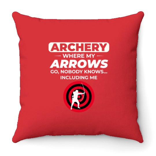 Archery Targets Archer Bullseye Shooting Sport Throw Pillows