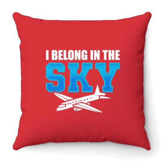 Funny Flight Attendant Airline Stewardess Throw Pillows