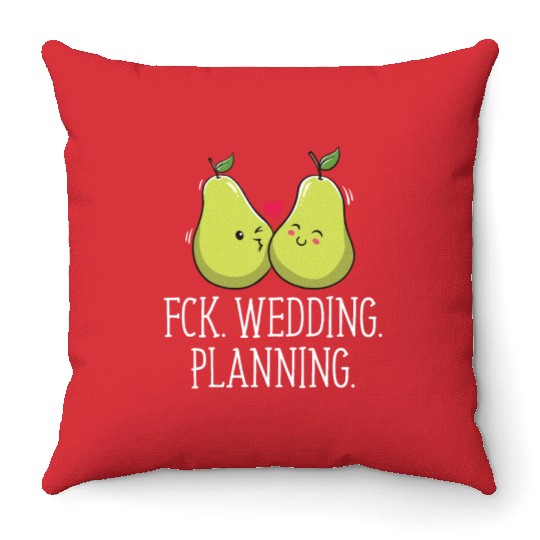 Wedding Planning Engagement Funny Engaged Humor Throw Pillows
