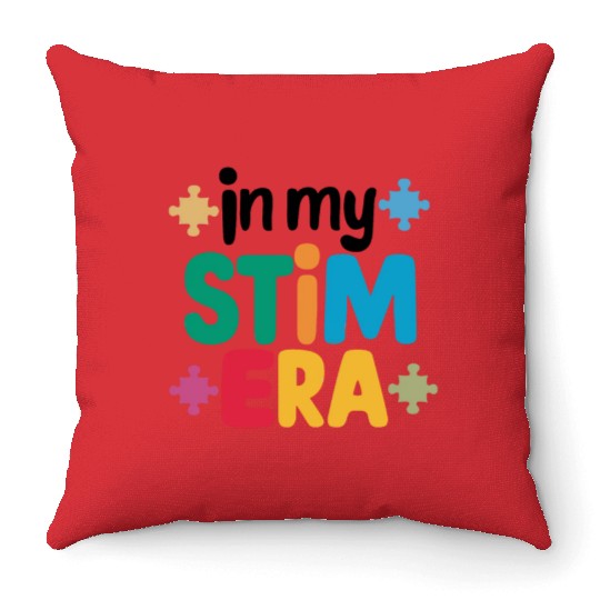 In My Stimulation Era Autism Spectrum Autism Throw Pillows