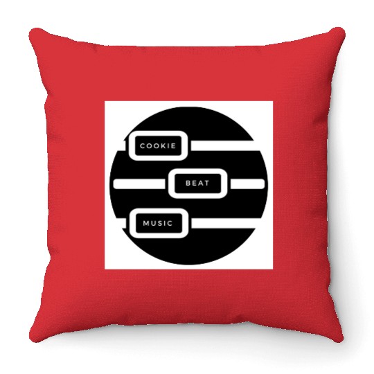 Cookie Beat Circle Logo Throw Pillows