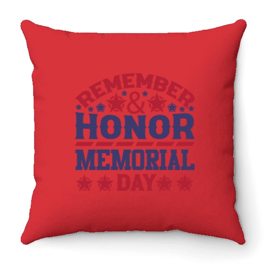 Memorial day ! respect for all Throw Pillows
