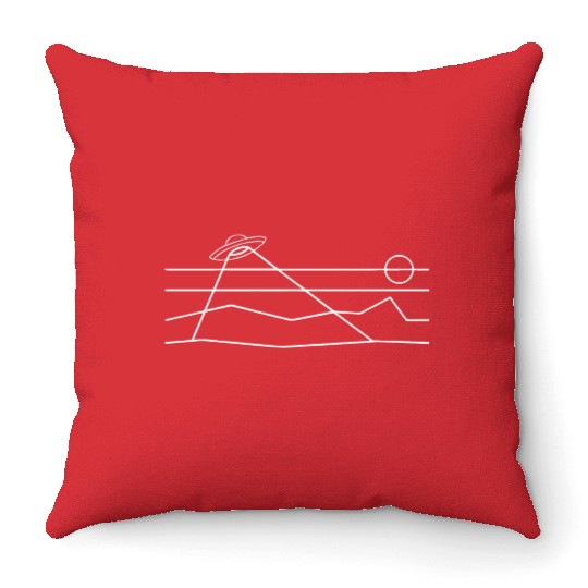 Beyond Earth creative minimal design Throw Pillows
