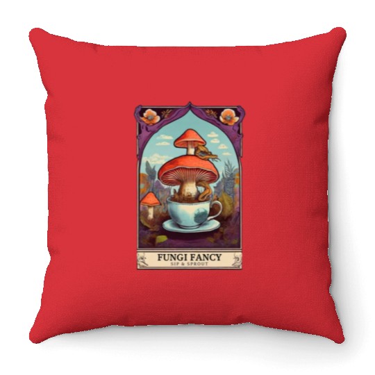 Fungi Fancy Tarot Throw Pillows