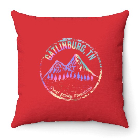Gatlinburg Tennessee Great Smoky Mountain Souvenir Throw Pillows