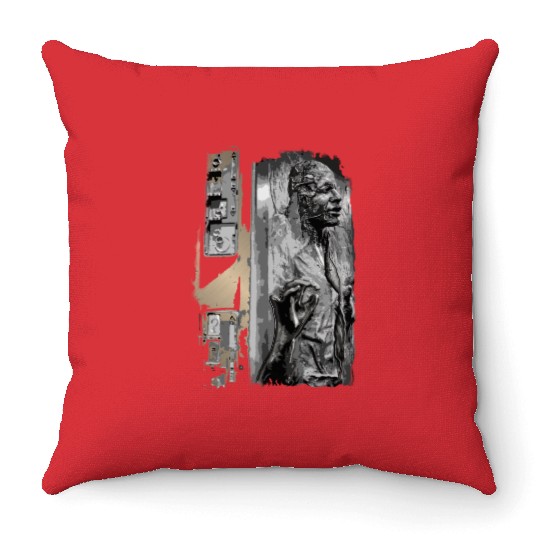 Han Solo Captured Throw Pillows