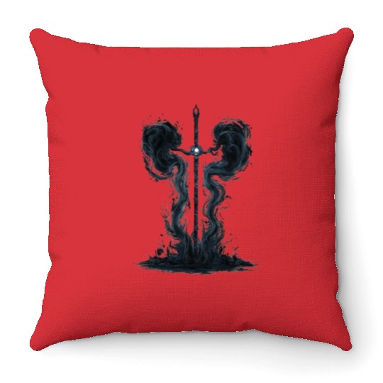 japanese katana sword samurai schwert japanisches Throw Pillows