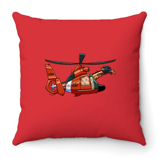 US Coast Guard Giraffe Tyler Throw Pillows