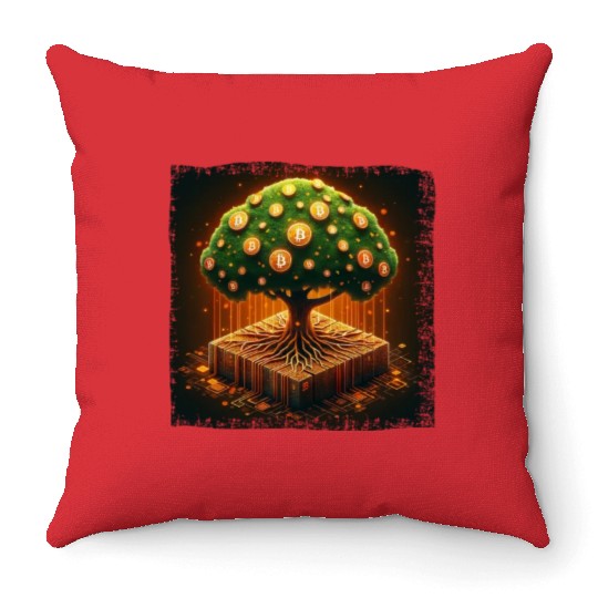 Bitcoin Digital Gold Store of Value Throw Pillows
