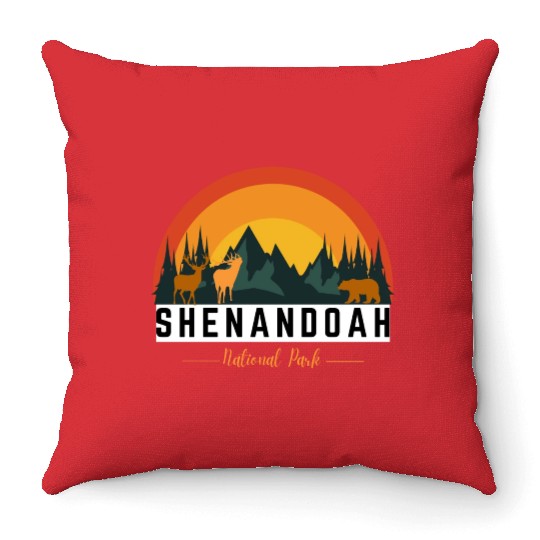 Shenandoah national park Throw Pillows