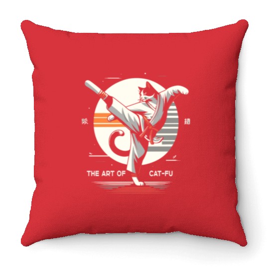 Kung Fu Chinese Kung Fu Asian Kung Fu Self defense Throw Pillows