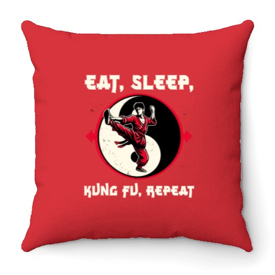 Kung Fu Chinese Kung Fu Asian Kung Fu Self defense Throw Pillows