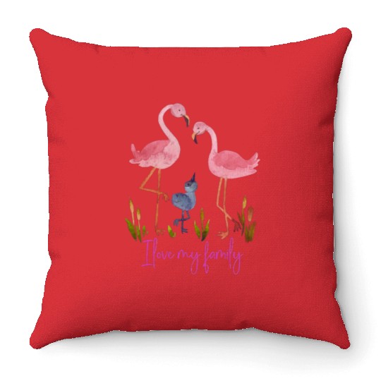 I LOVE MY FAMILY Throw Pillows