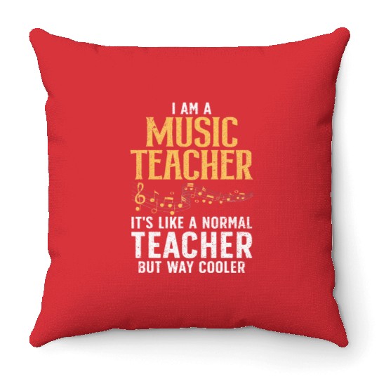 Cool Music Teacher Art School Orchestra Throw Pillows