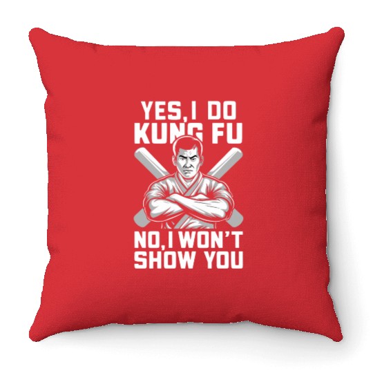 Kung Fu Chinese Kung Fu Asian Kung Fu Self defense Throw Pillows