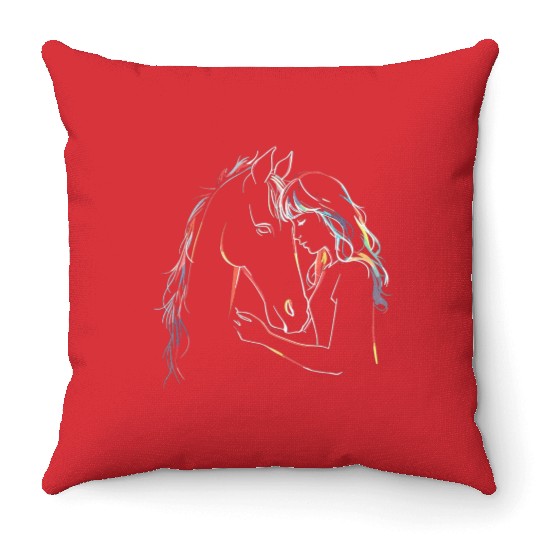 Horse Lover Horseback Riding Equestrian Throw Pillows