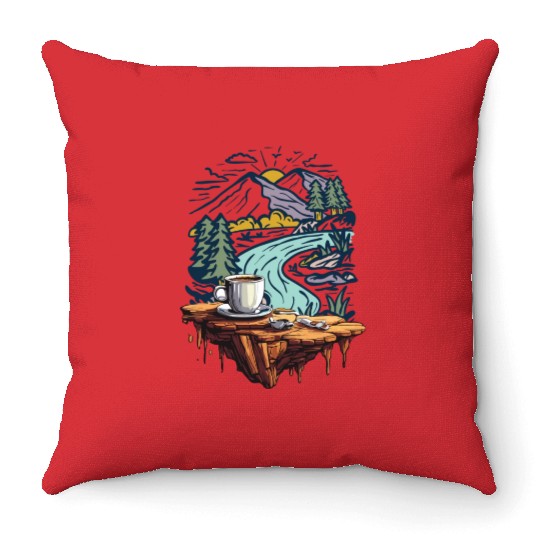 Nature and Coffee Lover Classic Throw Pillows