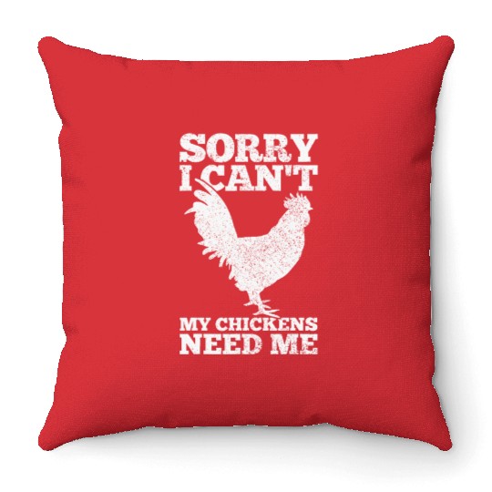 Chicken Mom Dad Poultry Farmer Chicken Lover Throw Pillows