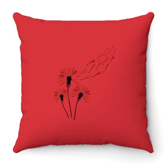 Flower Dandelion Lobsters Throw Pillows for Lobster Lover