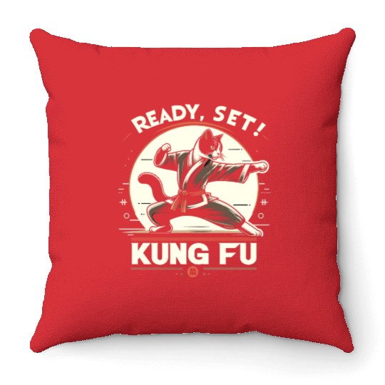 Kung Fu Chinese Kung Fu Asian Kung Fu Self defense Throw Pillows