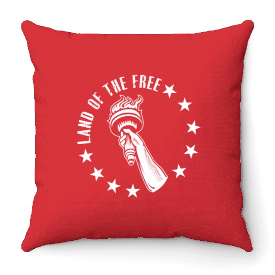 Land of The Free Throw Pillows