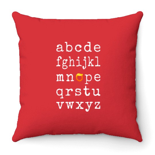 Anti-Trump Alphabet - Nope V Throw Pillows