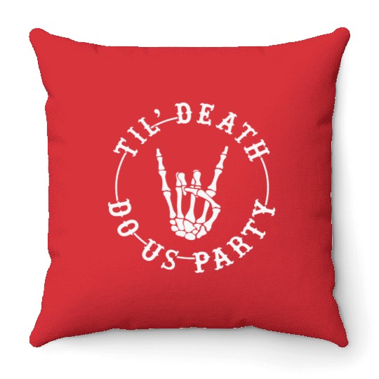 Halloween Till Death Do Us Party Throw Pillows