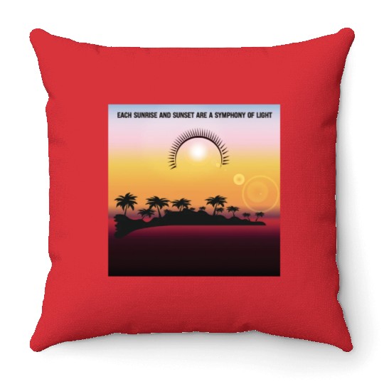 Sunrise and Sunset designs for Life Throw Pillows