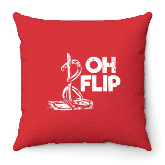 Oh Flip Funny Horseshoe Pitching Throw Pillows