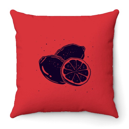 Citrus - Fruit - Orange - Lime - Grapefruit - Lemo Throw Pillows