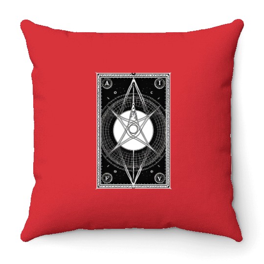 Tarot Card Reader Astrology Occult Mystical Throw Pillows