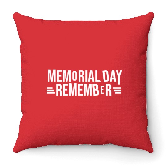 Memorial Day Commemorative Design Throw Pillows