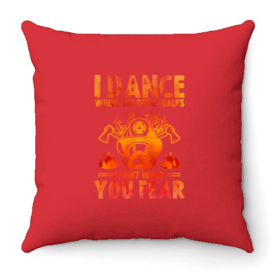 Fire Firetruck Firefighter Fireman Firefighting Throw Pillows