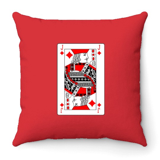 jack Playing card Throw Pillows