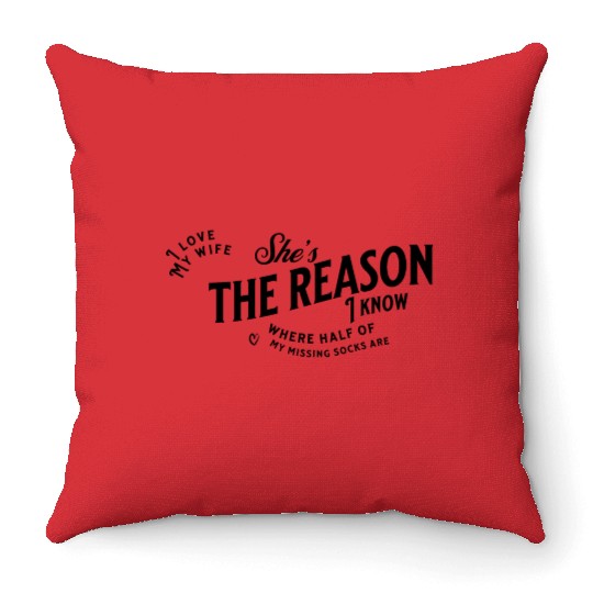 I Love My Wife - Lost Socks Expert Throw Pillows