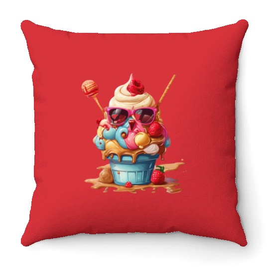 Ice Cream Throw Pillows