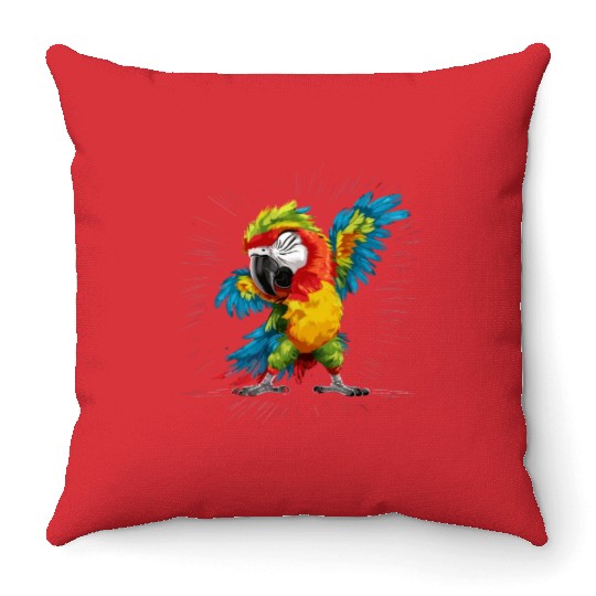 Macaw Parrot for a Bird Lover Animal Lover Throw Pillows