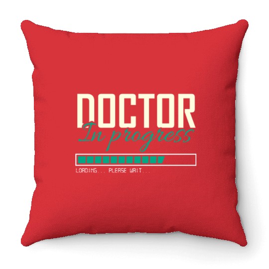 doctor in progress Throw Pillows