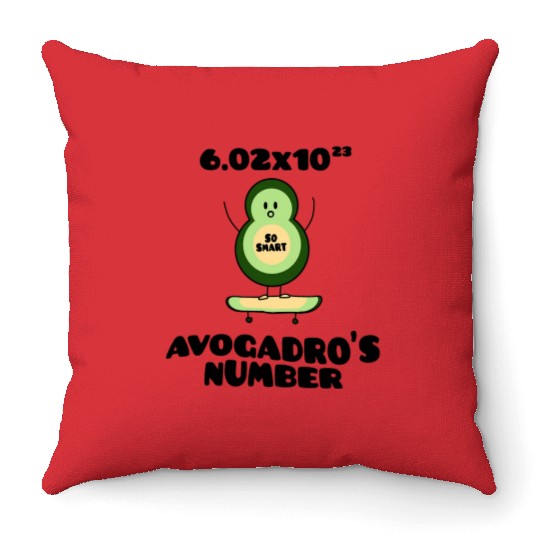 Funny Chemistry Joke Avogadros Number Throw Pillows