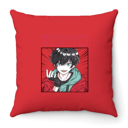 Anime Ramen Cat Retro Japanese Throw Pillows