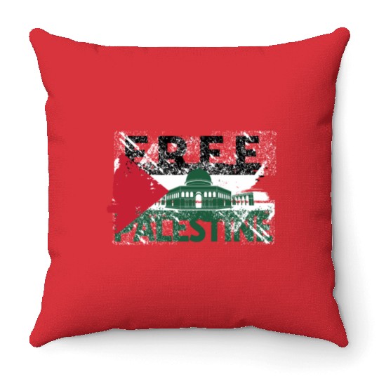 free palestine Throw Pillows