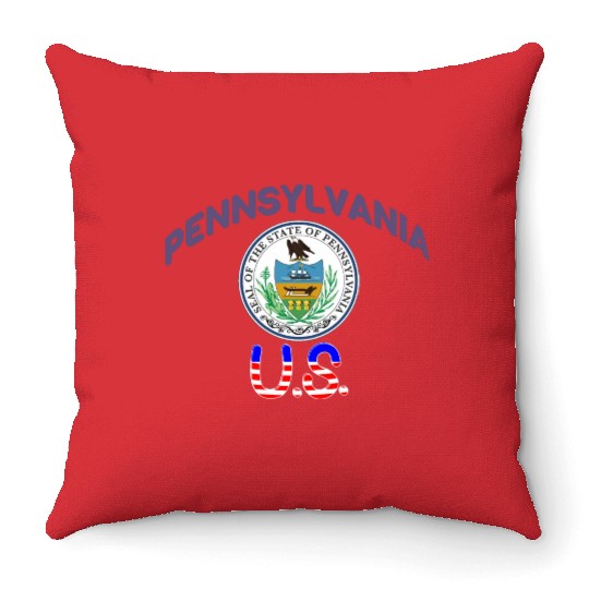 Pennsylvania us Throw Pillows