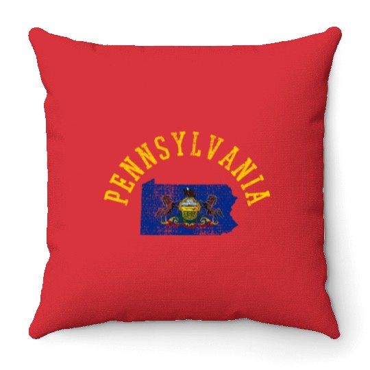 Embrace Your Roots with Pennsylvania Patriot Flag Throw Pillows