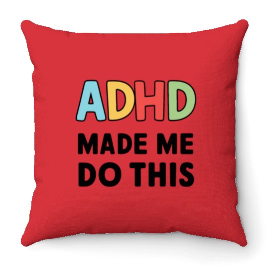 Embrace Neurodiversity Celebrate Adhd Awareness Throw Pillows