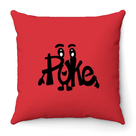 Poke Throw Pillows