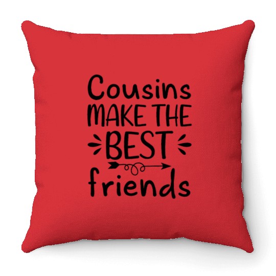 Kids Cousins Make the Best Friends Toddler Crew Throw Pillows